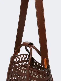 Leather shoulder strap - COCOA