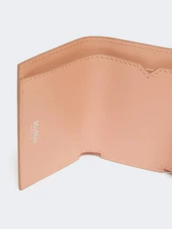 Leather tri-fold purse - PINK