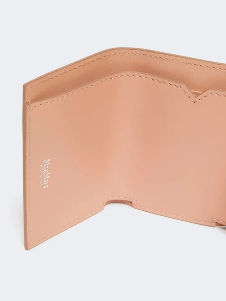 Leather tri-fold purse - PINK