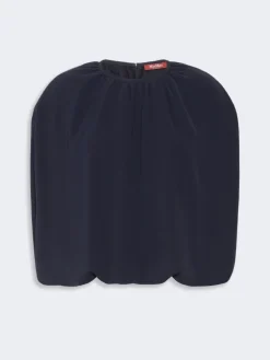 Lightweight cady blouse - MIDNIGHTBLUE