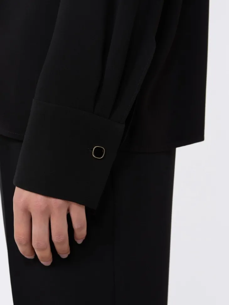 Lightweight cady blouse - BLACK