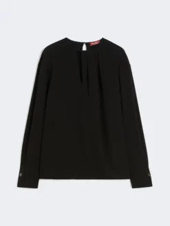 Lightweight cady blouse - BLACK