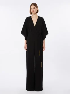 Lightweight cady jumpsuit - BLACK