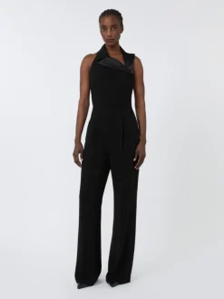 Lightweight cady jumpsuit - BLACK