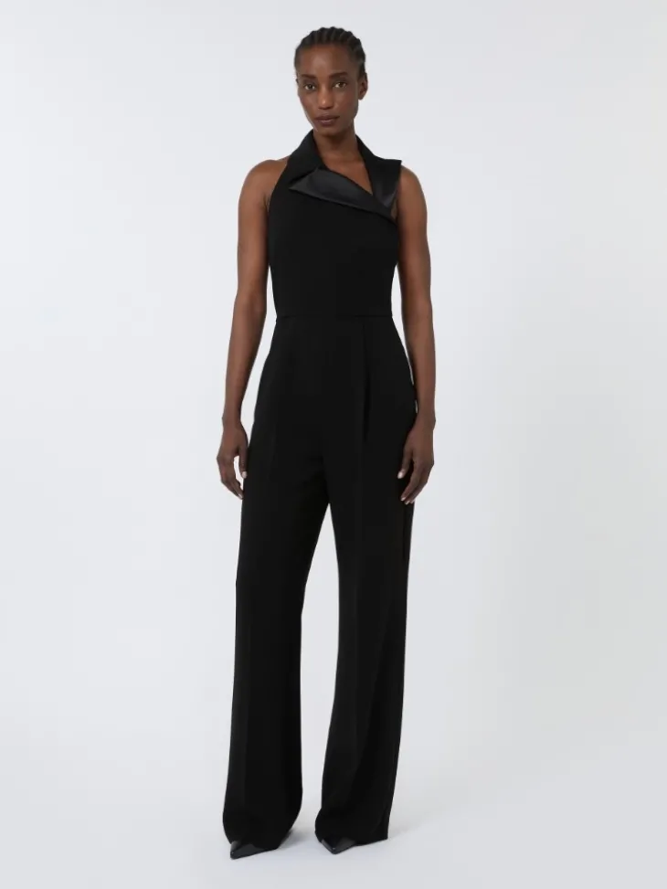 Lightweight cady jumpsuit - BLACK