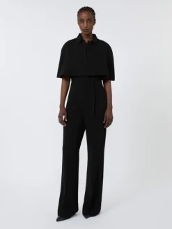 Lightweight cady jumpsuit - BLACK
