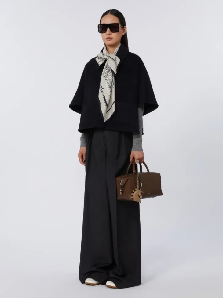Lightweight cashmere cape - ULTRAMARINE