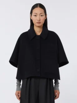 Lightweight cashmere cape - ULTRAMARINE