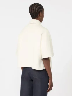 Lightweight cashmere cape - WHITE