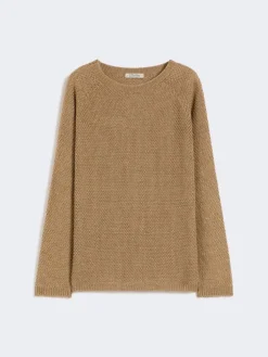 Lightweight linen sweater - DESERT