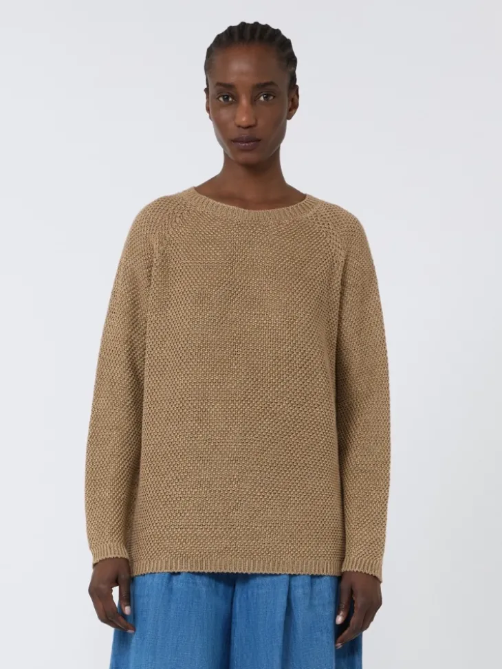Lightweight linen sweater - DESERT
