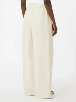 Linen and silk trousers - BEIGE