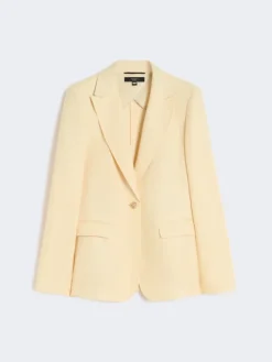 Linen canvas blazer - LIGHT YELLOW