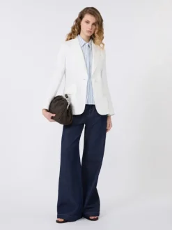 Linen canvas boxy shirt - LIGHT BLUE