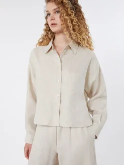 Linen canvas jacket - ECRU