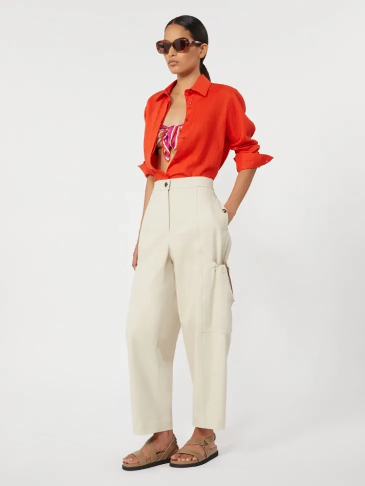 Linen canvas shirt - CORAL