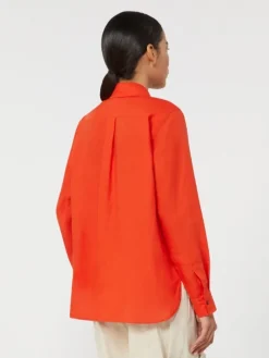 Linen canvas shirt - CORAL