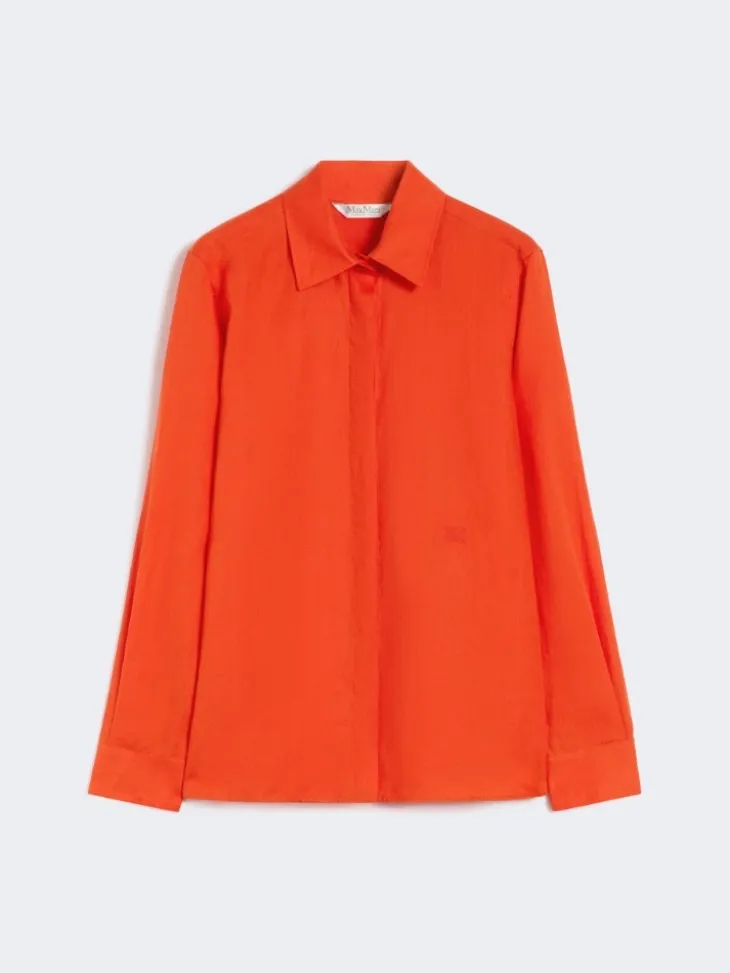 Linen canvas shirt - CORAL
