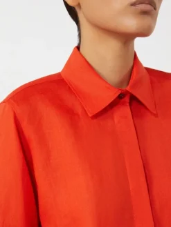 Linen canvas shirt - CORAL