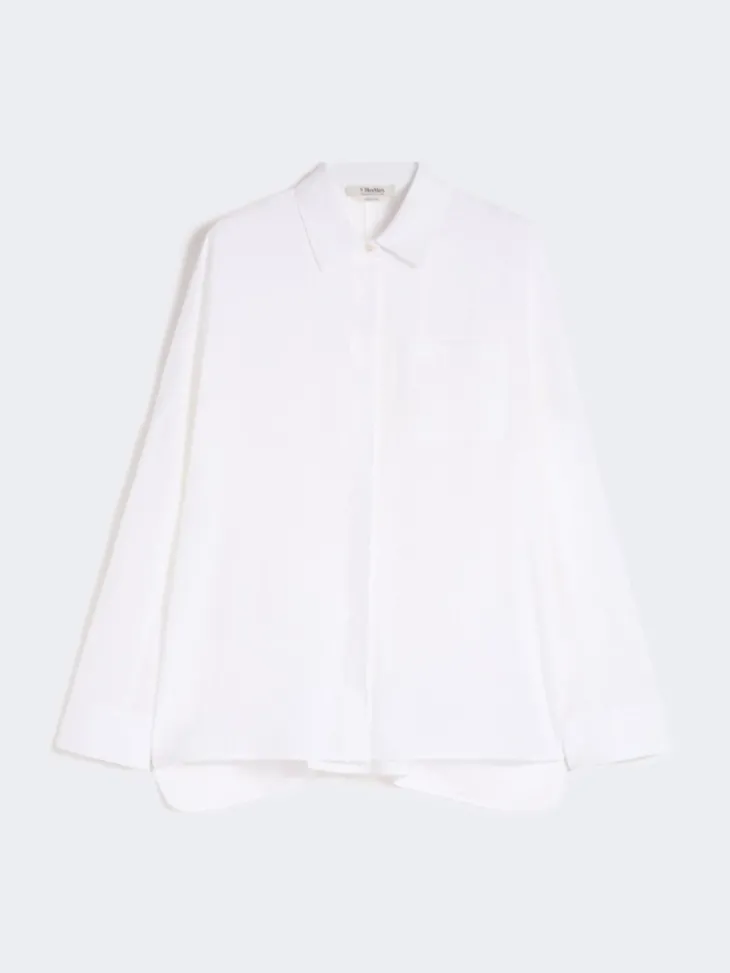 Linen canvas shirt - OPTICAL WHITE