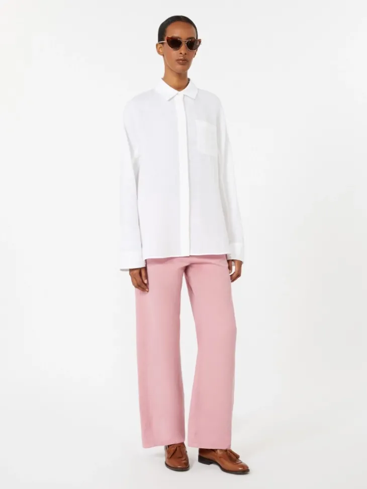 Linen canvas shirt - OPTICAL WHITE