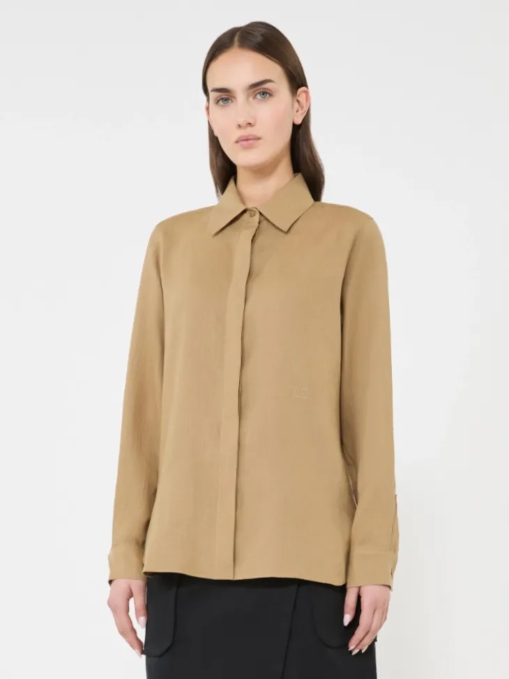 Linen canvas shirt - SAND