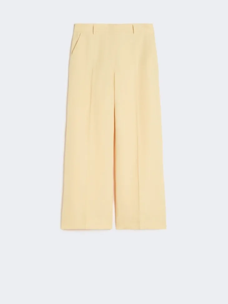 Linen canvas trousers - LIGHT YELLOW