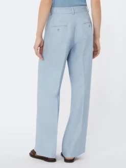 Linen canvas trousers - LIGHT BLUE