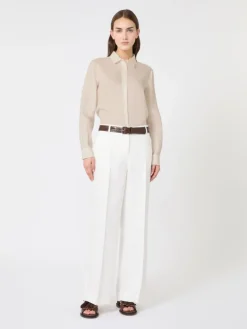 Linen fabric shirt - ECRU