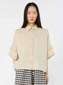 Linen fabric shirt - SAND