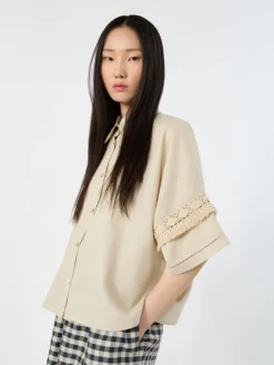 Linen fabric shirt - SAND
