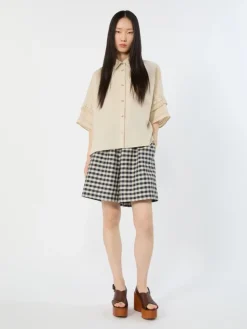 Linen fabric shirt - SAND