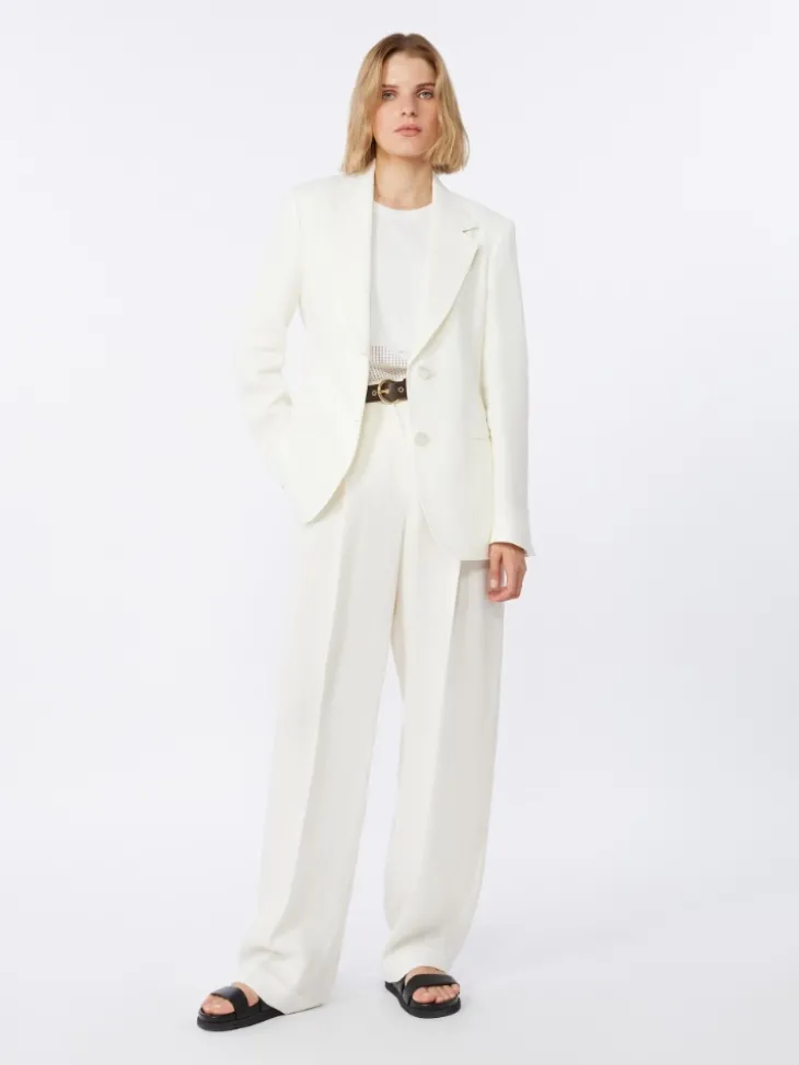 Linen twill blazer - NATURAL
