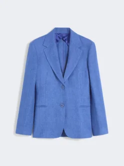 Linen twill blazer - NAVY