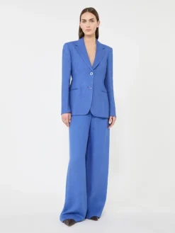 Linen twill blazer - NAVY