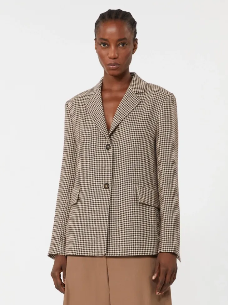 Linen twill jacket - BEIGE