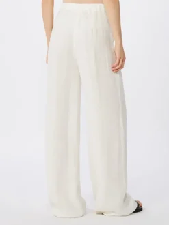 Linen twill trousers - NATURAL
