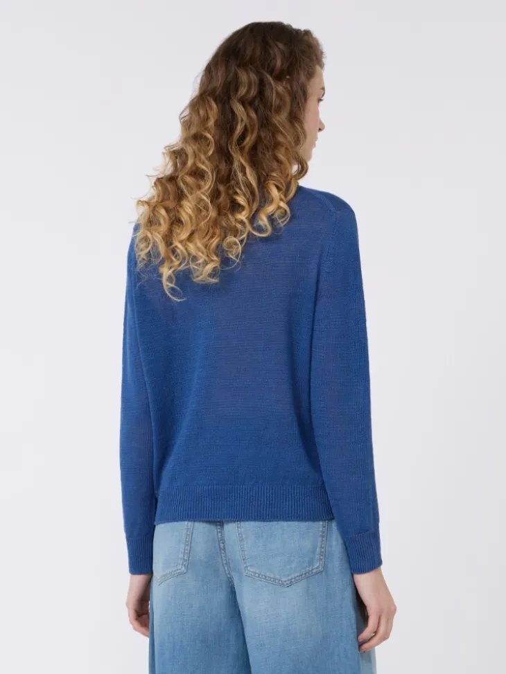 Linen yarn jumper - OCEAN