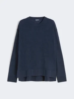 Linen yarn sweater - NAVY