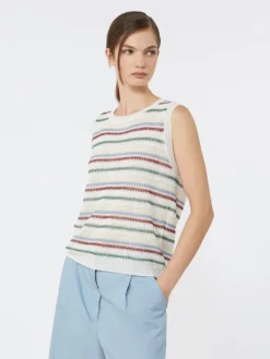Linen yarn waistcoat - MULTICOLOUR