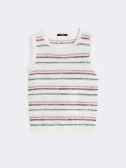 Linen yarn waistcoat - MULTICOLOUR