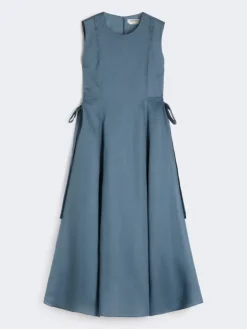 Long ramie dress - SKY BLUE