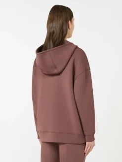 Long scuba jersey sweatshirt - BROWN