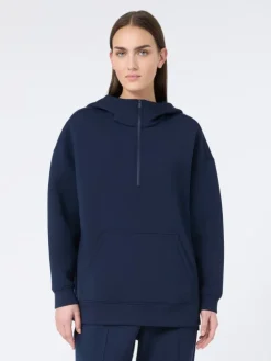Long scuba jersey sweatshirt - NAVY