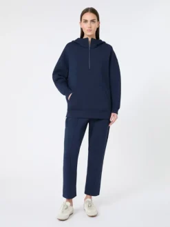 Long scuba jersey sweatshirt - NAVY
