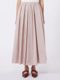 Long taffeta skirt - ANTIQUE ROSE