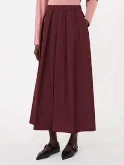 Long taffeta skirt - BORDEAUX