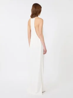 Long viscose dress - WHITE