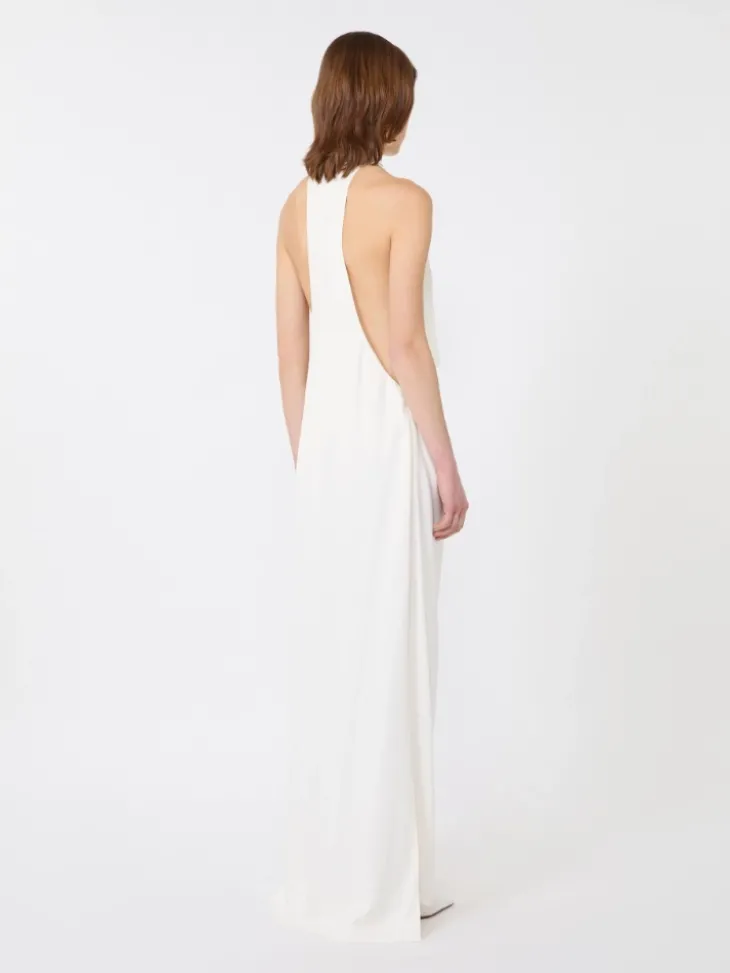Long viscose dress - WHITE