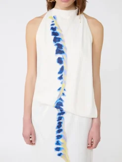 Long viscose dress - WHITE